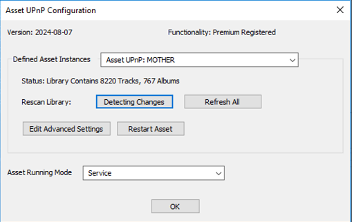 asset upnp two separate folders